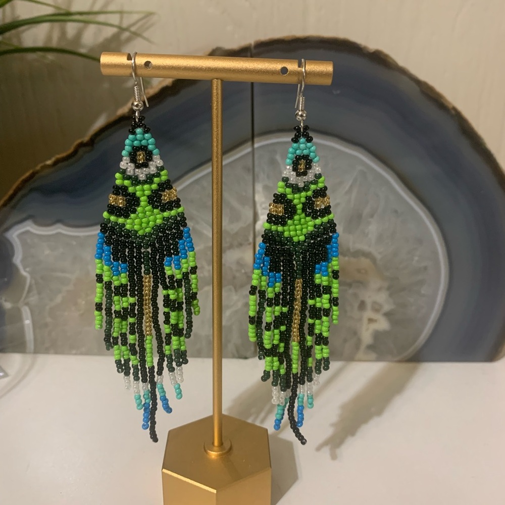 Hand made Native American/ boho style Beaded Earrings